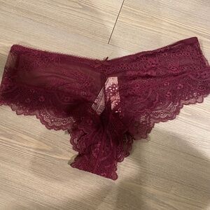 Victoria’s Secret sexy little sheer cheeky panty - burgundy